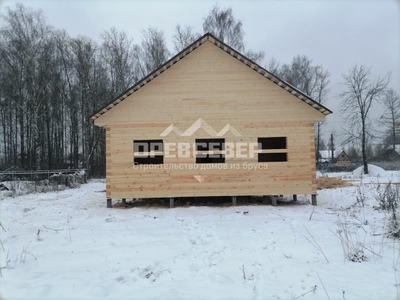 114. Строительство дома из профилированного бруса по проекту ДБ-134 в Тверской области, Конаковский район, п. Редкино